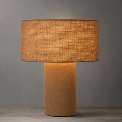 Nova Of CA Moonlight Table Lamp - Woven Burlap Shade