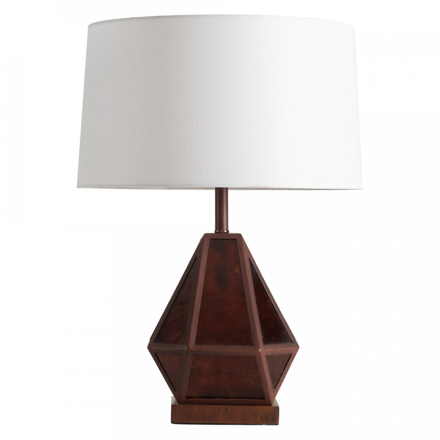 Nova Of CA - Artifact Natural Mica Table Lamp with Nightlight 22", Gunmetal, Charcoal Gray, 4-way rotary switch