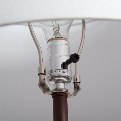 Nova Of CA - Artifact Natural Mica Table Lamp with Nightlight 22", Gunmetal, Charcoal Gray, 4-way rotary switch