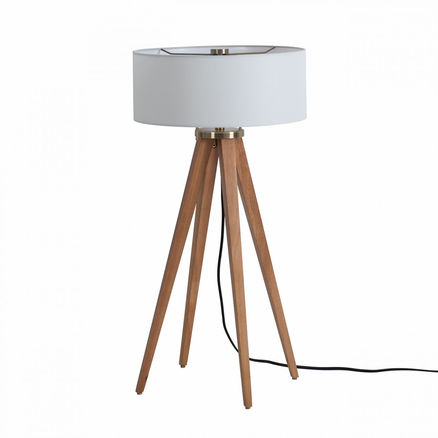 Nova Of CA Quattro Table Lamp - Natural Ash