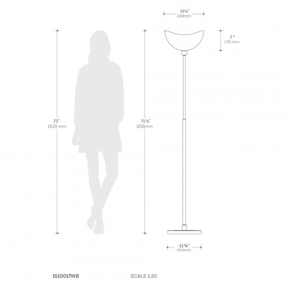 Nova Of CA - Luna Bella Torchiere Floor Lamp