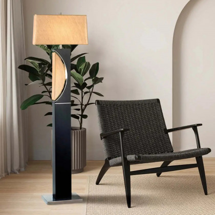 Nova Of CA Half Moon Floor Lamp - Dark Brown