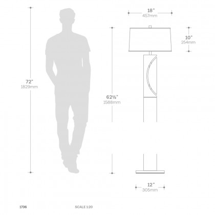 Nova Of CA - Half Moon Floor Lamp