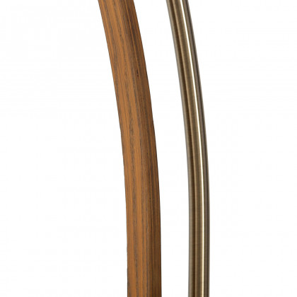 Nova Of CA Morelli Arc Floor Lamp - Weathered Brass & Walnut