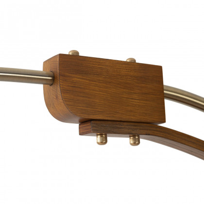 Nova Of CA Morelli Arc Floor Lamp - Weathered Brass & Walnut
