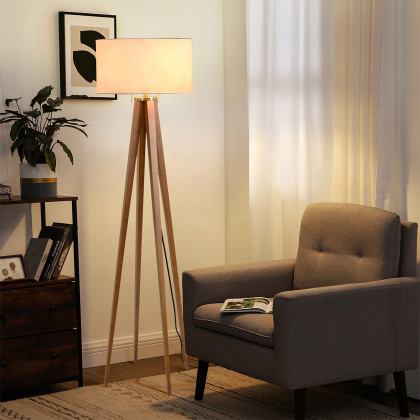 Nova Of CA Quattro Floor Lamp - Natural Ash