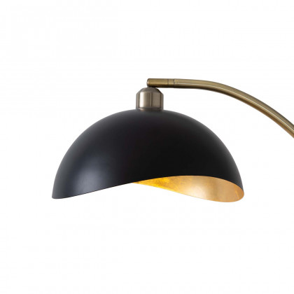 Nova Of CA Luna Bella Chairside Arc Floor Lamp - Brass/Matte Black/Gold Leaf