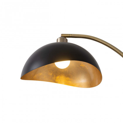 Nova Of CA Luna Bella Chairside Arc Floor Lamp - Brass/Matte Black/Gold Leaf