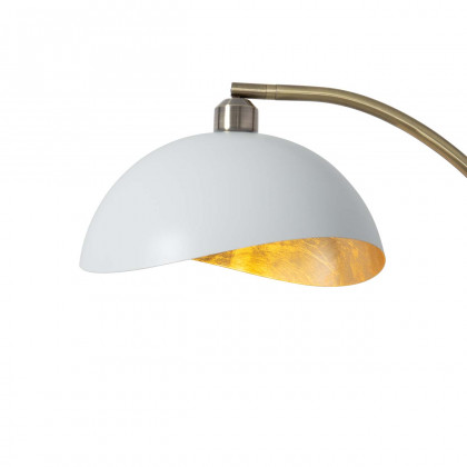 Nova Of CA Luna Bella Chairside Arc Floor Lamp - Brass/Matte White/Gold Leaf