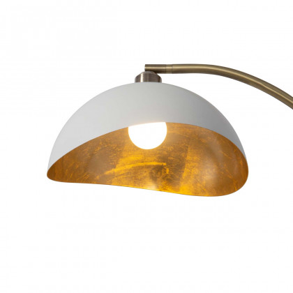 Nova Of CA Luna Bella Chairside Arc Floor Lamp - Brass/Matte White/Gold Leaf