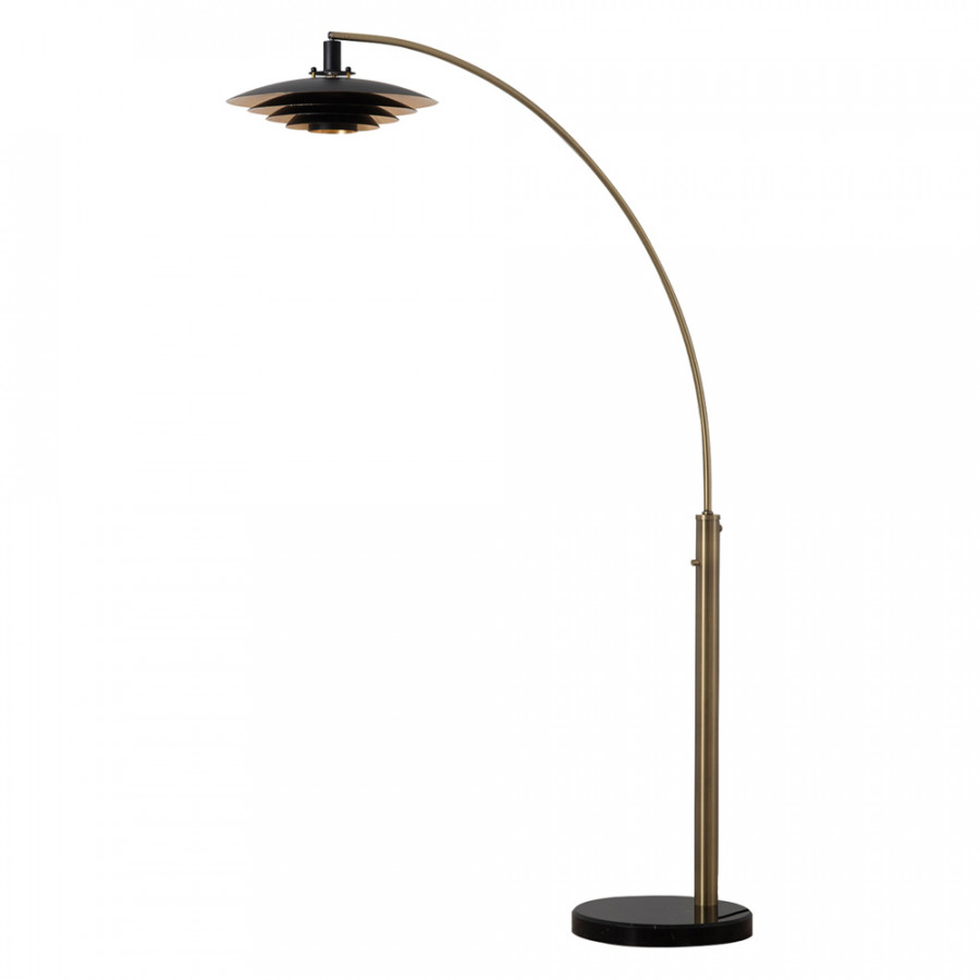 Nova Of CA Rancho Mirage 1 Light Arc Floor Lamp - Weathered Brass