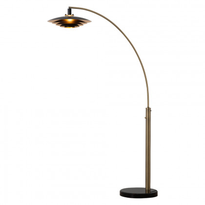 Nova Of CA Rancho Mirage 1 Light Arc Floor Lamp - Weathered Brass