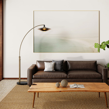 Nova Of CA Rancho Mirage 1 Light Arc Floor Lamp - Weathered Brass