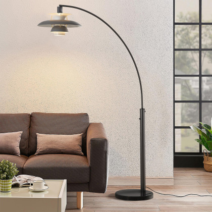 Nova Of CA - Palm Springs 1 Light Arc Floor Lamp Gunmetal