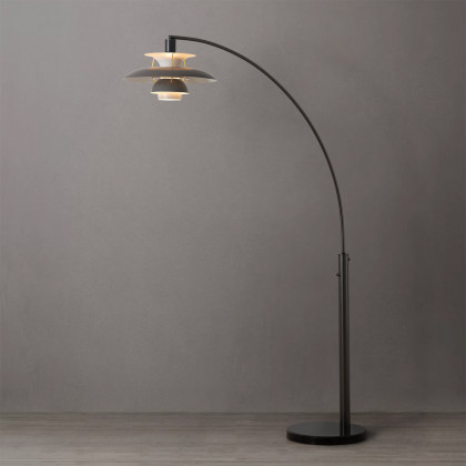 Nova Of CA - Palm Springs 1 Light Arc Floor Lamp Gunmetal