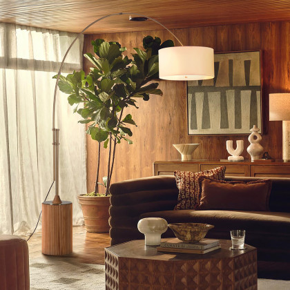 Nova Of CA Tambo Arc Floor Lamp - Natural Ash