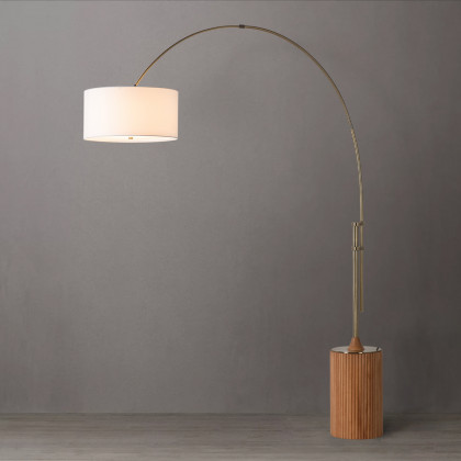 Nova Of CA Tambo Arc Floor Lamp - Natural Ash