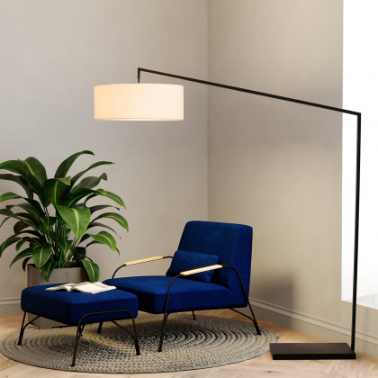Nova Of CA - Stretch Arc Floor Lamp Matte Black 87" Height