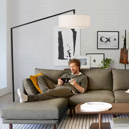 Nova Of CA - Stretch Arc Floor Lamp Matte Black 87" Height