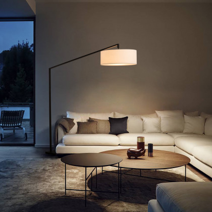 Nova Of CA - Stretch Arc Floor Lamp Matte Black 87" Height