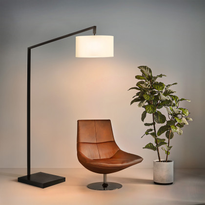 Nova Of CA - Stretch Chairside Arc Floor Lamp Matte Black 75" Height