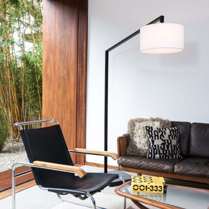 Nova Of CA - Stretch Chairside Arc Floor Lamp Matte Black 75" Height
