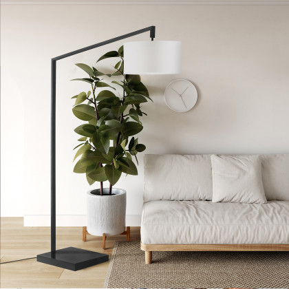Nova Of CA - Stretch Chairside Arc Floor Lamp Matte Black 75" Height