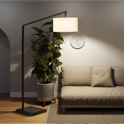 Nova Of CA - Stretch Chairside Arc Floor Lamp Matte Black 75" Height