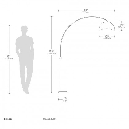 Nova Of CA - Luna Bella Arc Floor Lamp