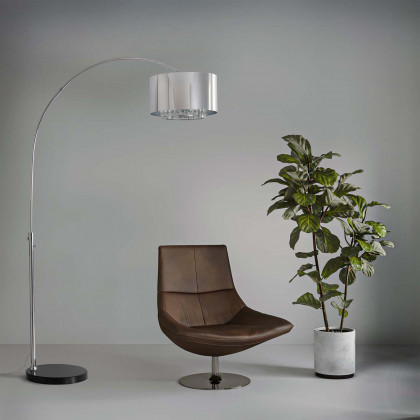 Nova Of CA - Marilyn 1 Light Arc Floor Lamp Chrome