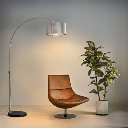 Nova Of CA - Marilyn 1 Light Arc Floor Lamp Chrome