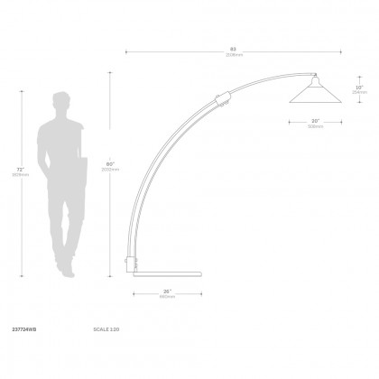 Nova Of CA - Melmar Arc Floor Lamp