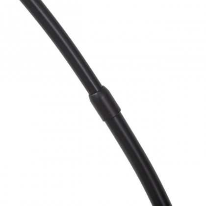 Nova Of CA - Redondo 1 Light LED Arc Floor Lamp Matte Black Finish, Weathered Brass, Black Marble Base, Dimmer