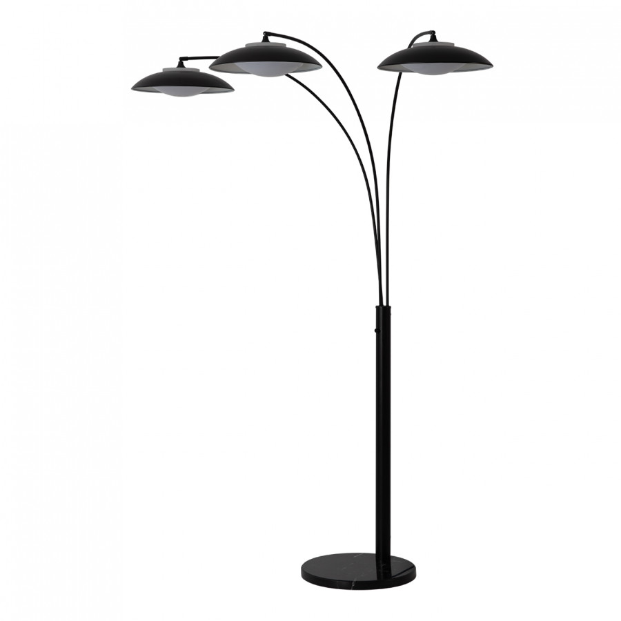 Nova Of CA - Saucer 3 Light Arc Floor Lamp