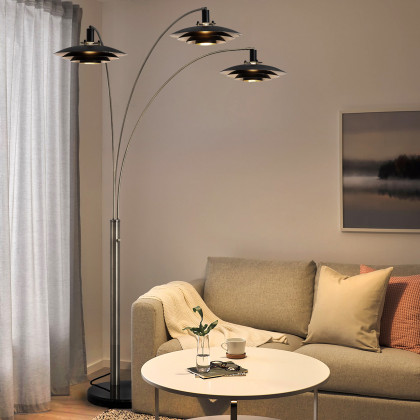 Nova Of CA - Rancho Mirage 3 Light Arc Floor Lamp