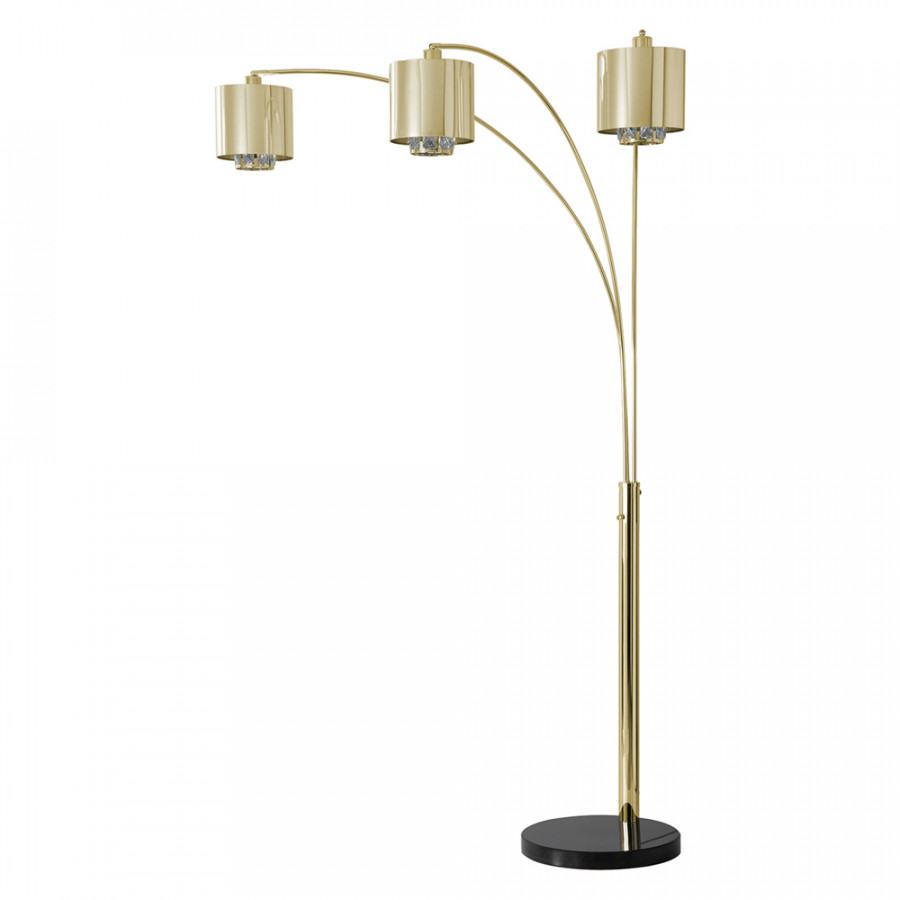 Nova Of CA Marilyn 3 Light Arc Floor Lamp - Weathered Brass