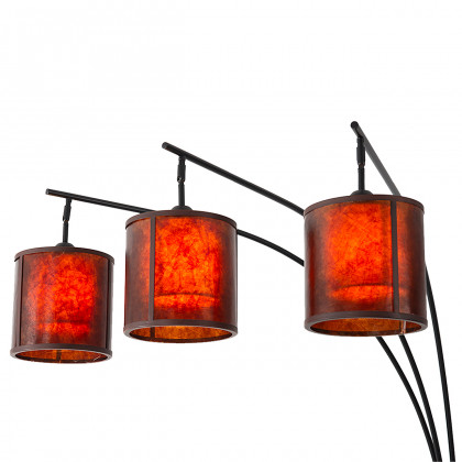 Nova Of CA - Layers Natural Mica 3 Light Arc Floor Lamp