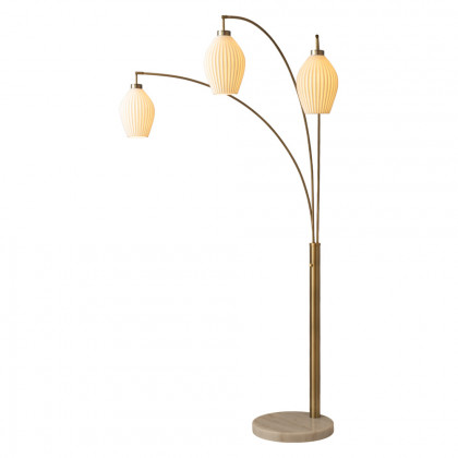 Nova Of CA - Santa Clara 3 Light Arc Floor Lamp Weathered Brass