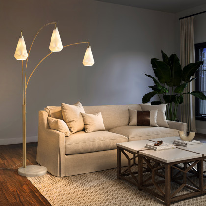 Nova Of CA - Concord 3 Light Arc Floor Lamp