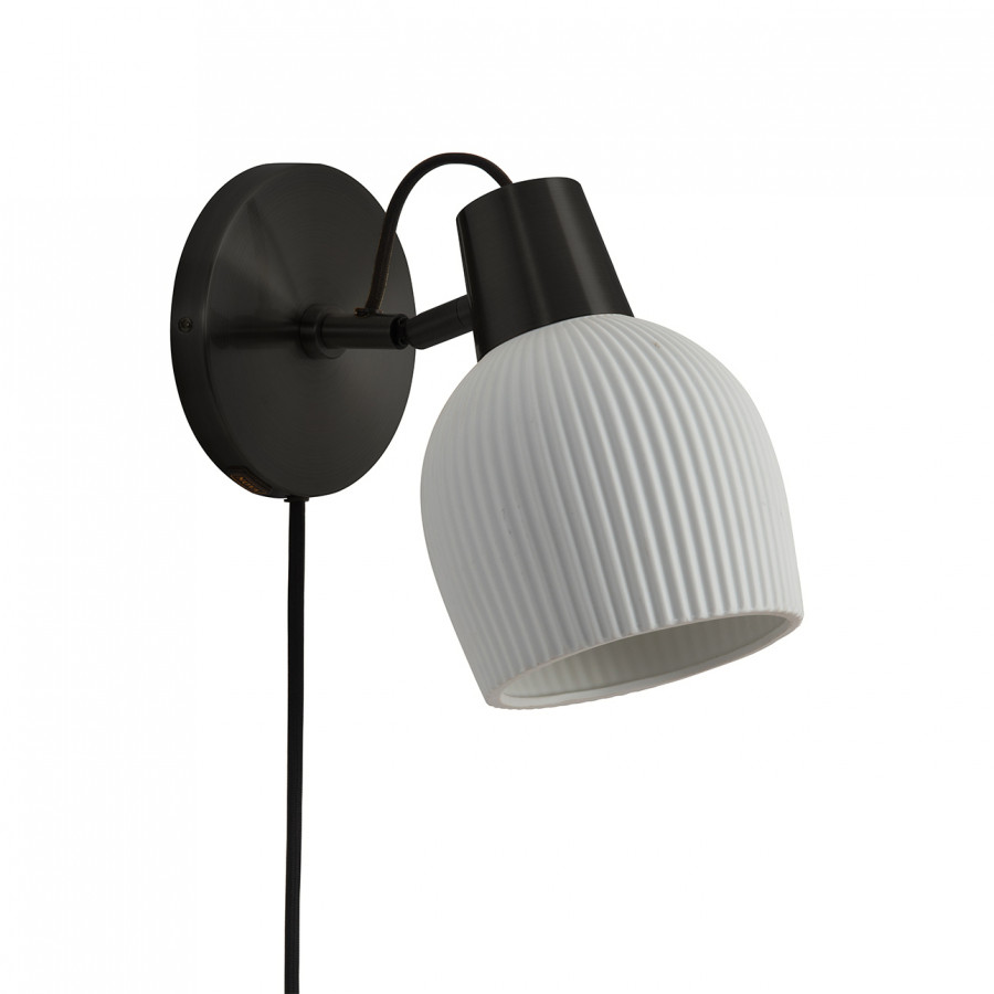 Nova Of CA Petaluma Bone Porcelain Wall Sconce - Matte Black