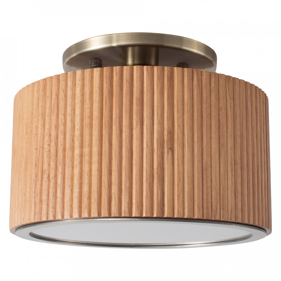 Nova Of CA Tambo Semi-Flush Mount Ceiling Light - Natural Ash 7.25" Diameter