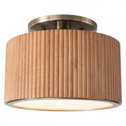 Nova Of CA Tambo Semi-Flush Mount Ceiling Light - Natural Ash 7.25" Diameter