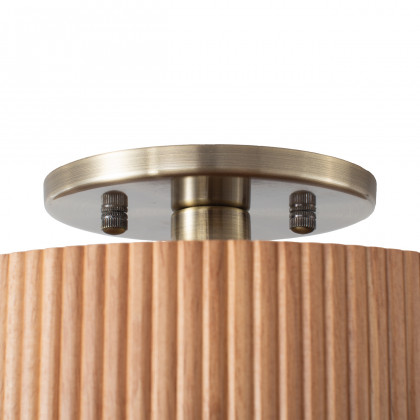 Nova Of CA Tambo Semi-Flush Mount Ceiling Light - Natural Ash 7.25" Diameter
