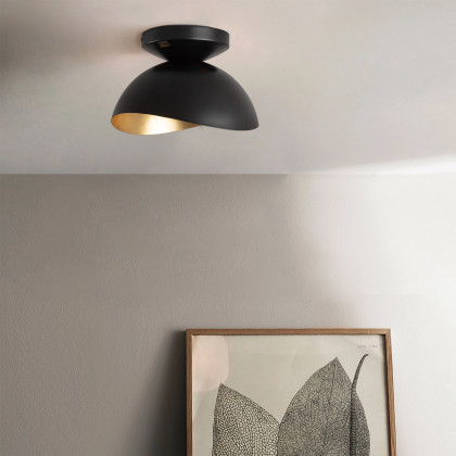 Nova Of CA - Luna Bella Flush Mount Ceiling Light Brass/Matte Black/Gold Leaf