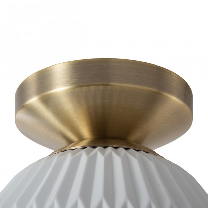 Nova Of CA - Moraga Bone Porcelain Semi-Flush Mount Ceiling Light
