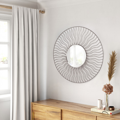Nova Of CA - Sunburst 36" Round Wall Mirror (set of two)