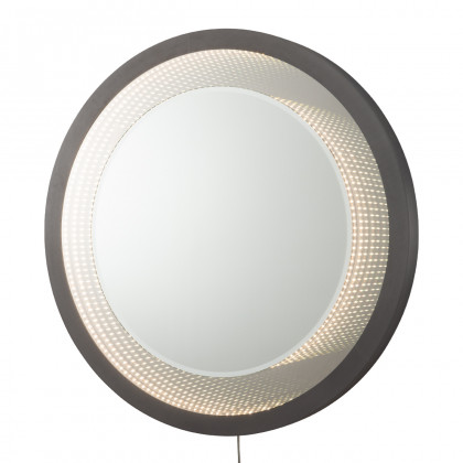 Nova Of CA Starfall Vanishing Infinity LED Round Wall Mirror - Gunmetal
