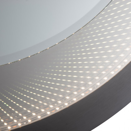 Nova Of CA Starfall Vanishing Infinity LED Round Wall Mirror - Gunmetal