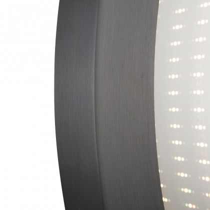Nova Of CA Starfall Vanishing Infinity LED Round Wall Mirror - Gunmetal