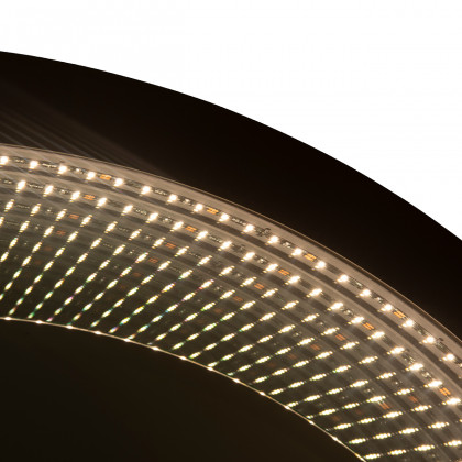 Nova Of CA Starfall Vanishing Infinity LED Round Wall Mirror - Gunmetal